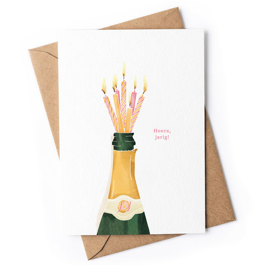 Verjaardag champagnefles