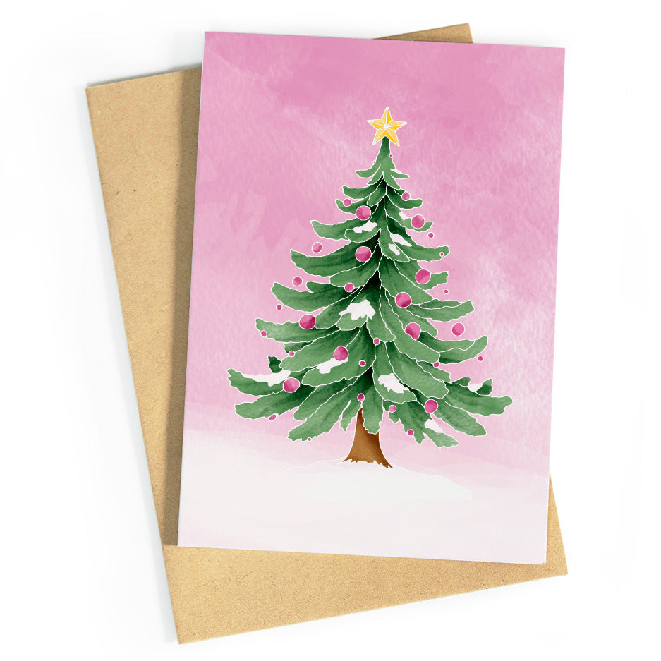Kerstboom roze