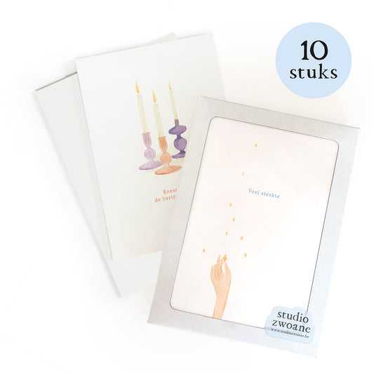 Rouwkaarten mix - 10 stuks